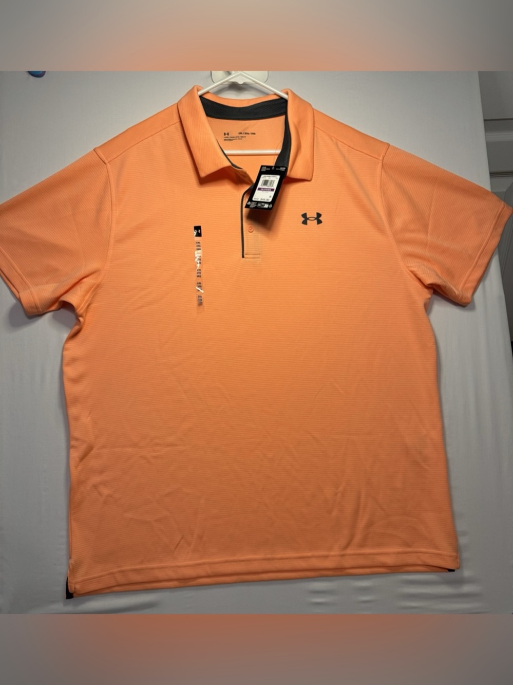 Under Armour Performance Polo Men's Peach Polo Size 2XL NWT